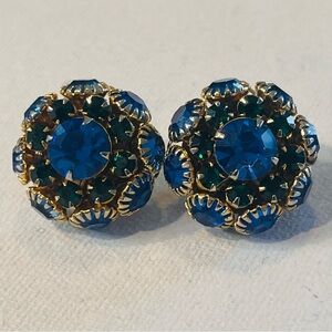 Dazzling Blue and Green Gemstone Earrings